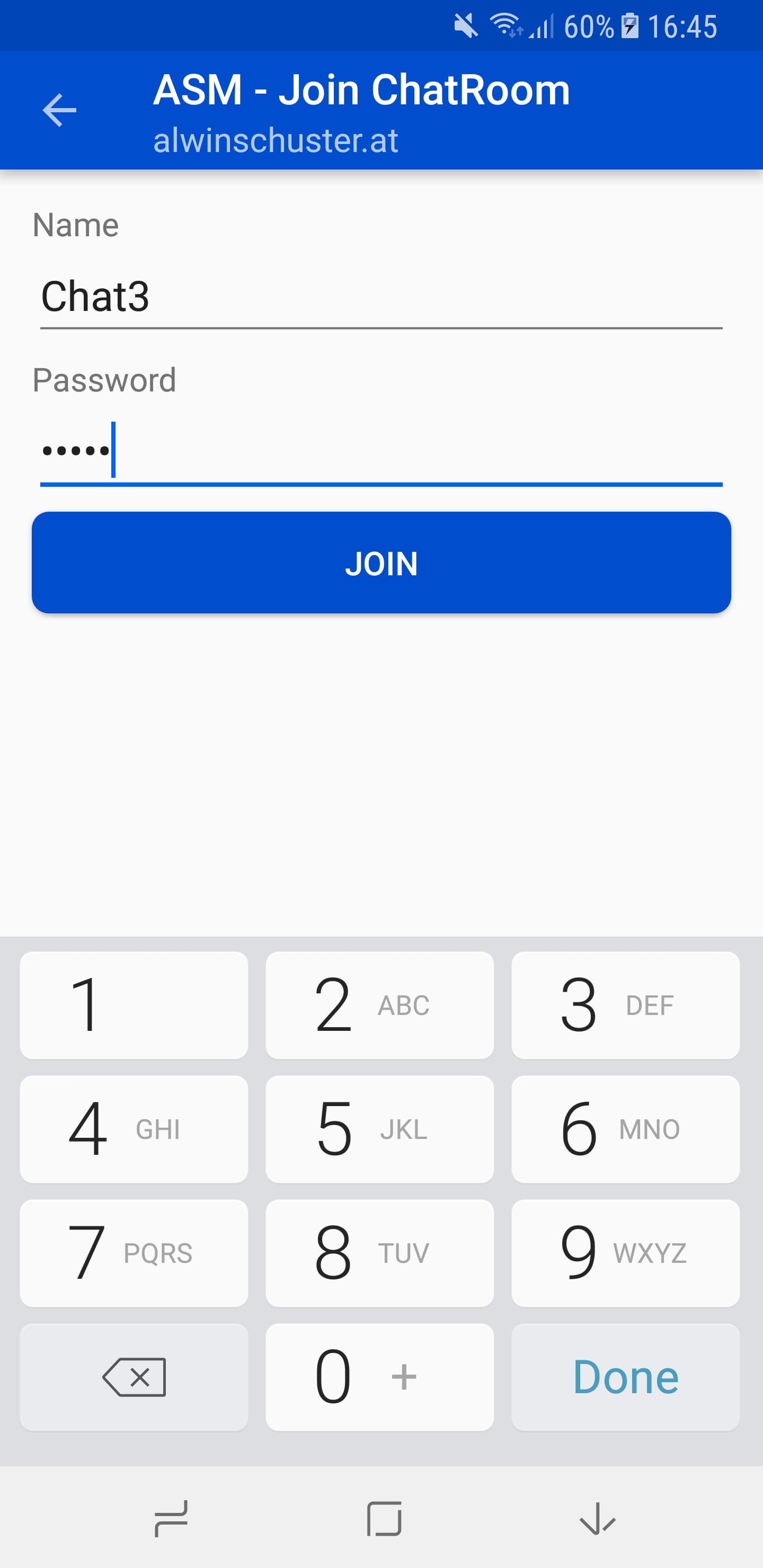 ASM - Bestehendem ChatRoom beitreten